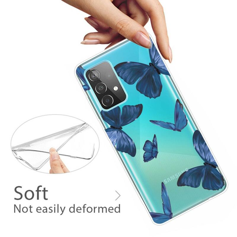 Coque Samsung Galaxy A72 4G / A72 5G Papillons Sauvages