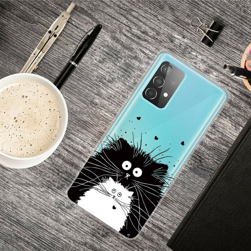 Coque Samsung Galaxy A72 4G / A72 5G Regarde les Chats
