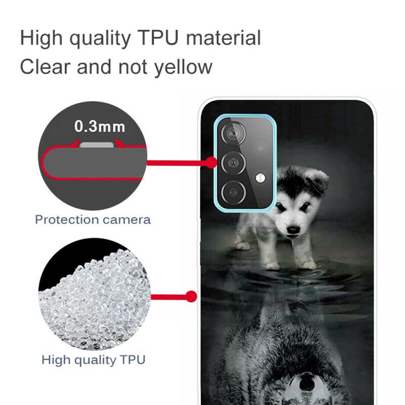 Coque Samsung Galaxy A72 4G / A72 5G Rêve de Chiot