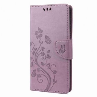 Housse Samsung Galaxy M53 5G Fleurs à Lanière