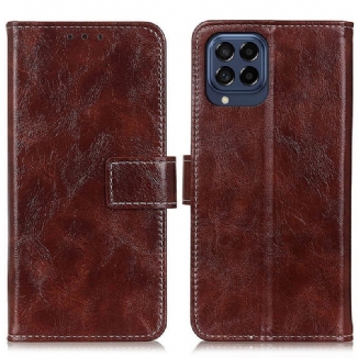 Housse Samsung Galaxy M53 5G Simili Cuir Brillant et ses Coutures