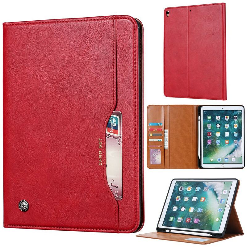 Étui iPad 10.2" (2020) (2019) Effet Cuir Porte-Documents