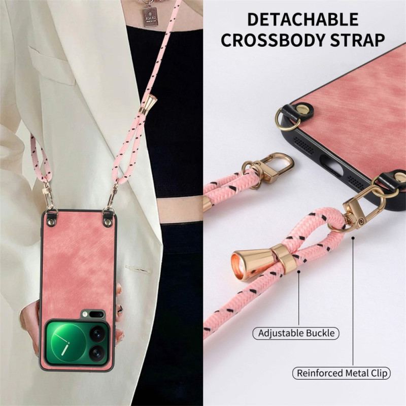 Coque à Cordon Xiaomi 17 Pro Max Effet Cuir