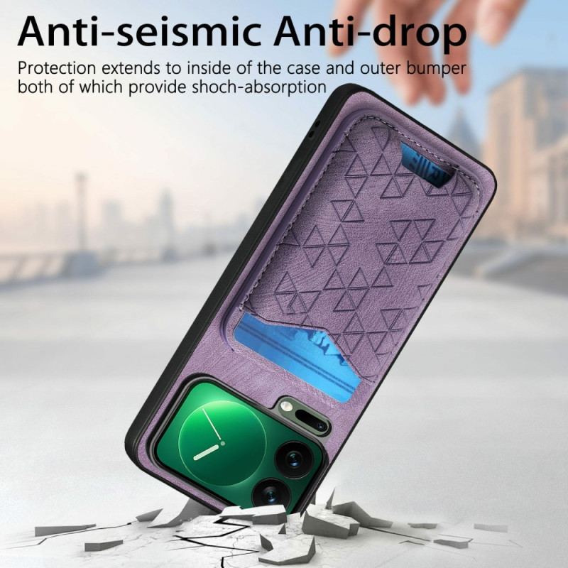 Coque Xiaomi 17 Pro Max Porte-Cartes et Support Ajustable