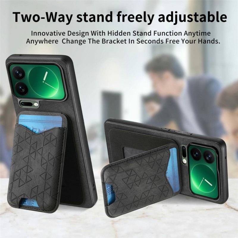 Coque Xiaomi 17 Pro Max Porte-Cartes et Support Ajustable