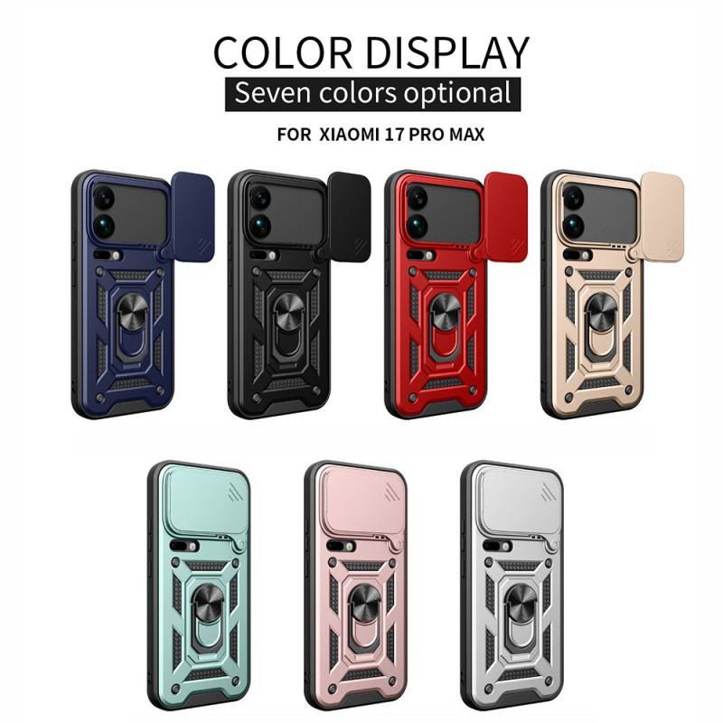 Coque Xiaomi 17 Pro Max Protection Caméra Coulissante et Support