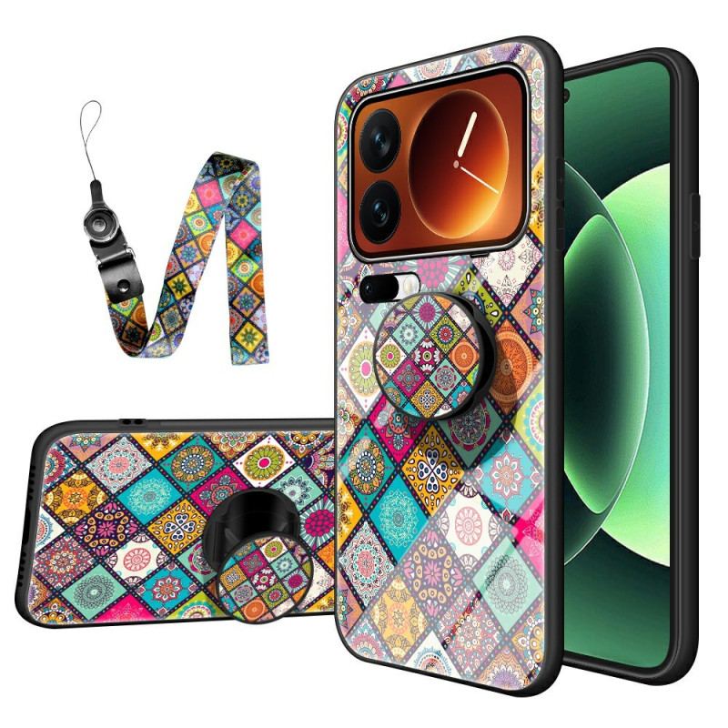 Coque Xiaomi 17 Pro Max Support et Lanière Patchwork