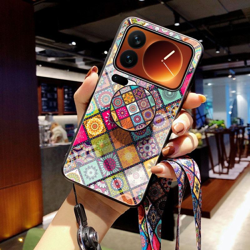 Coque Xiaomi 17 Pro Max Support et Lanière Patchwork