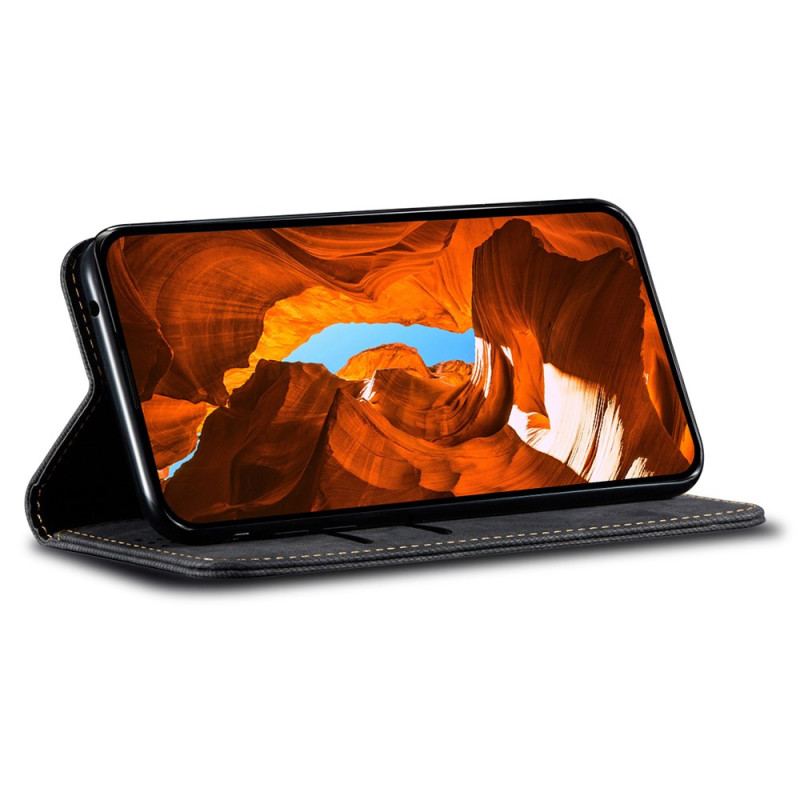 Flip Cover Xiaomi 17 Pro Max Texture Tissu Jeans