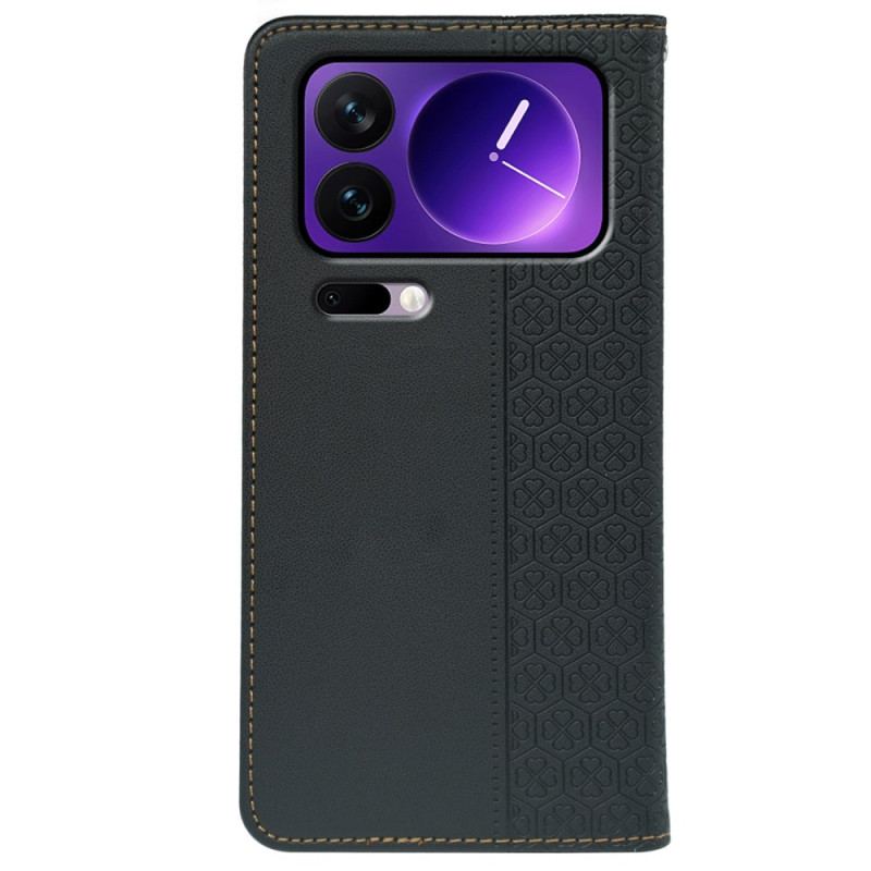 Flip Cover Xiaomi 17 Pro Max Trèsfles à Quatre Feuilles