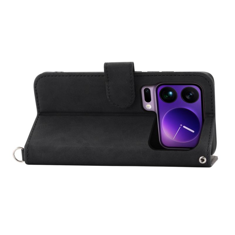 Housse Xiaomi 17 Pro Max Dentelle avec Lanière et Bandoulière