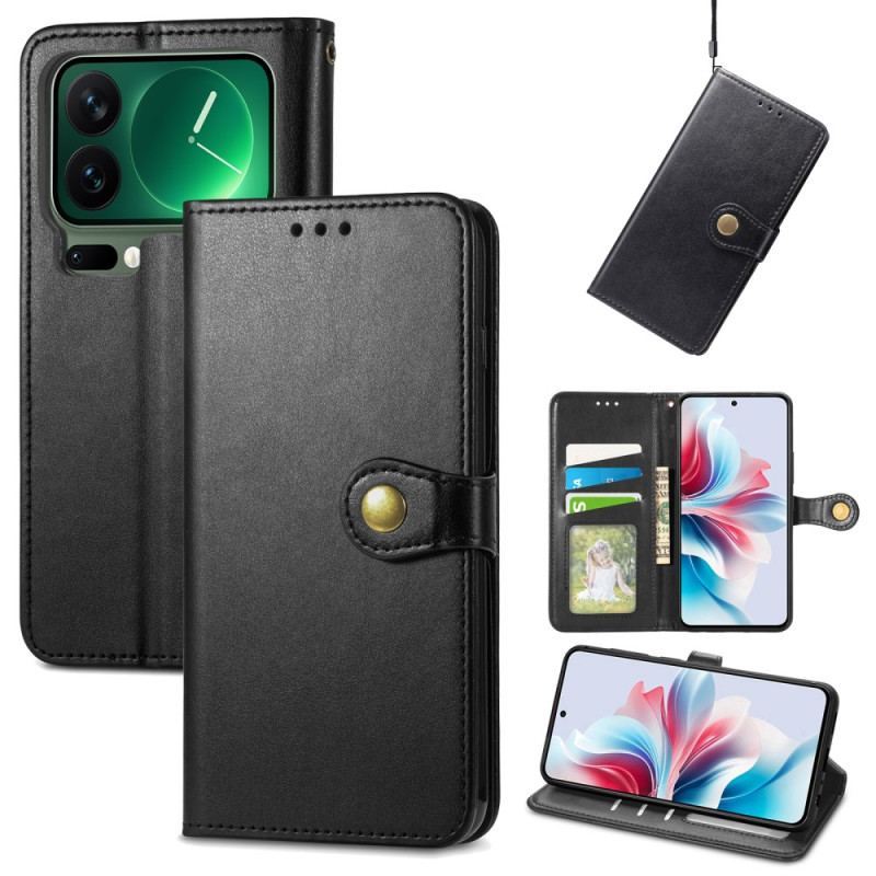 Housse Xiaomi 17 Pro Max Fermoir Doré