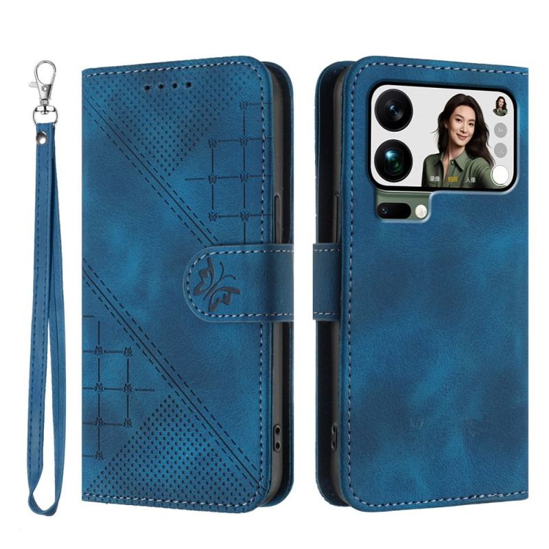 Housse Xiaomi 17 Pro Max Papillon et Design Géométrique