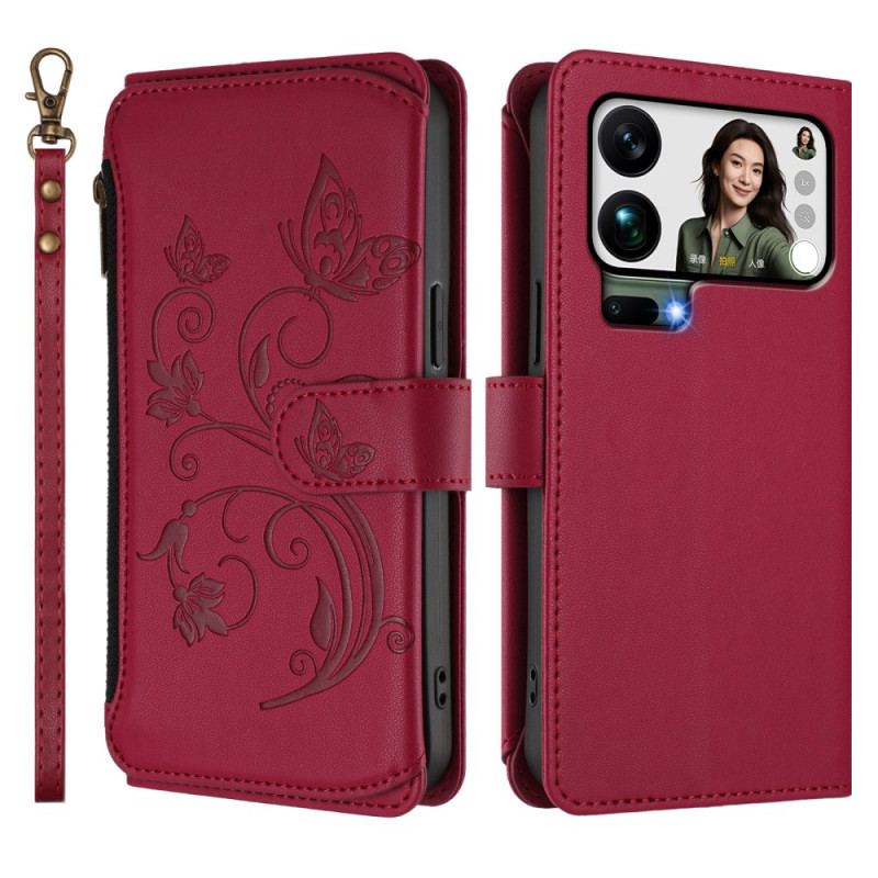 Housse Xiaomi 17 Pro Max Portefeuille Floral