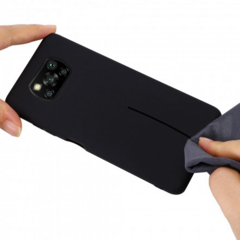 Coque Poco X3 / X3 Pro / X3 NFC Conception Silicone Liquide avec Lanière