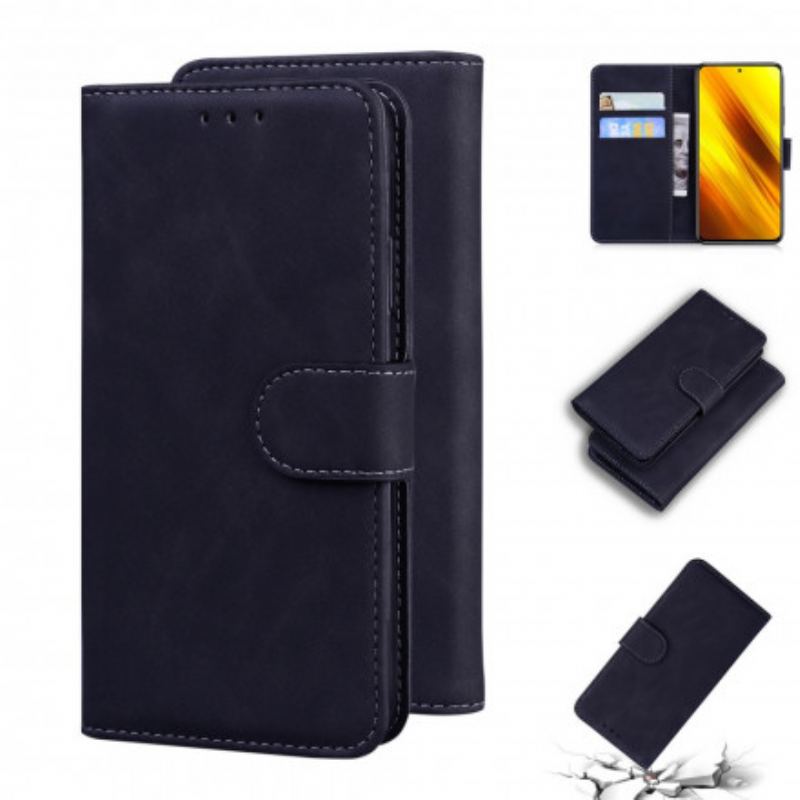 Housse Poco X3 / X3 Pro / X3 NFC Effet Cuir Monochrome