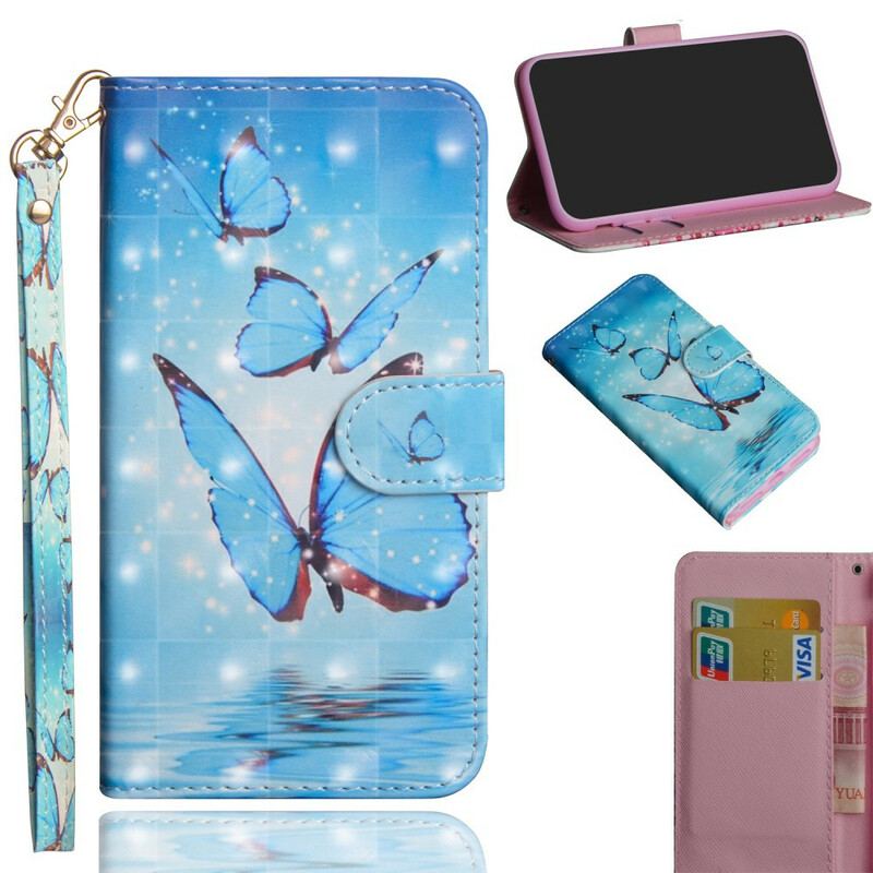 Housse Poco X3 / X3 Pro / X3 NFC Papillons Bleus Volants