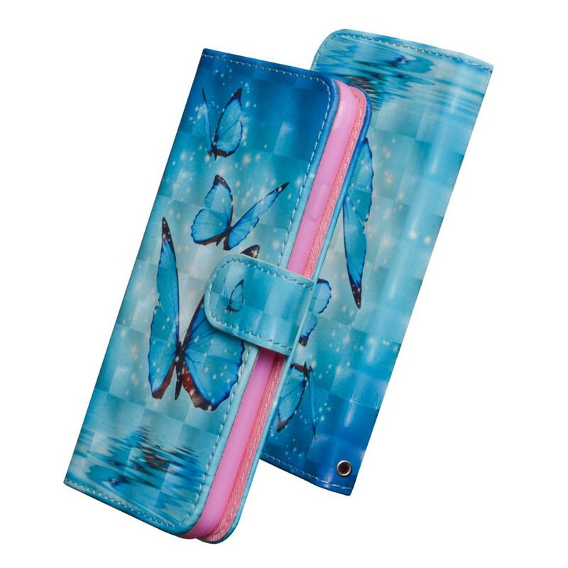 Housse Poco X3 / X3 Pro / X3 NFC Papillons Bleus Volants