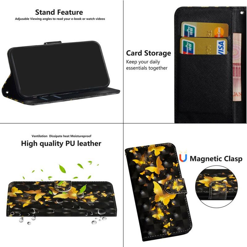 Housse Poco X3 / X3 Pro / X3 NFC Papillons Jaunes