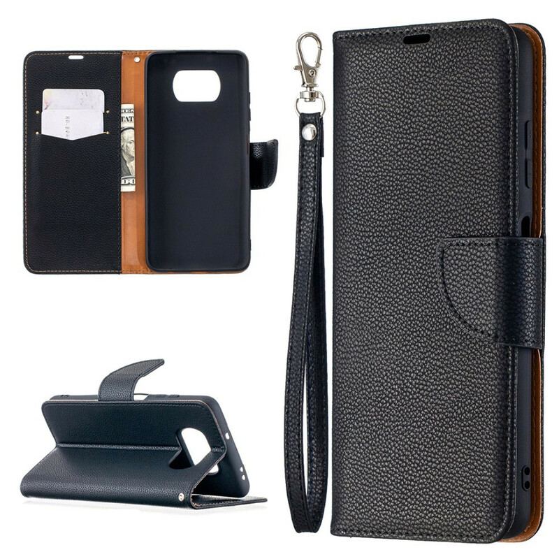 Housse Xiaomi Poco X3 / X3 Pro / X3 NFC Litchi Rabat Oblique
