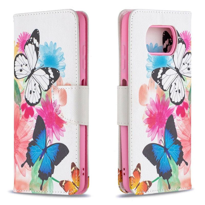 Housse Xiaomi Poco X3 / X3 Pro / X3 NFC Papillons et Fleurs Peints