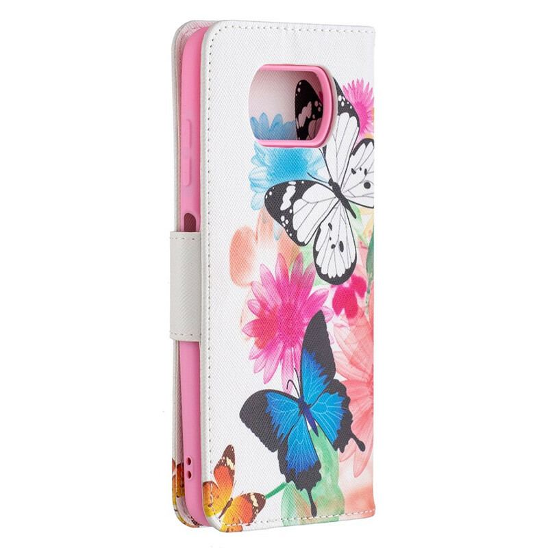 Housse Xiaomi Poco X3 / X3 Pro / X3 NFC Papillons et Fleurs Peints