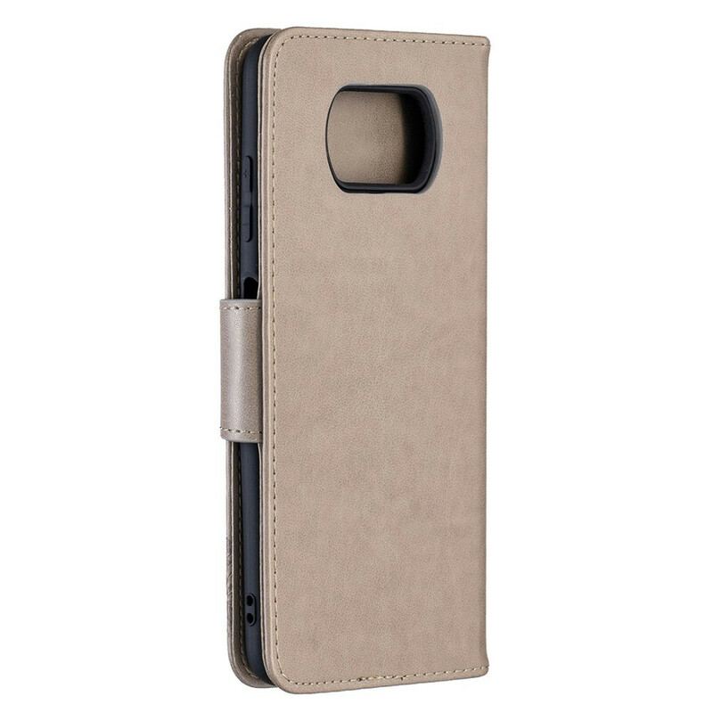 Housse Xiaomi Poco X3 / X3 Pro / X3 NFC Papillons Imprimés à Lanière