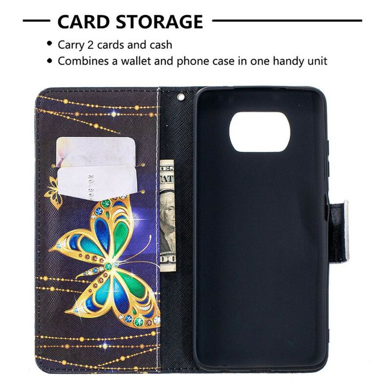Housse Xiaomi Poco X3 / X3 Pro / X3 NFC Papillons Magiques