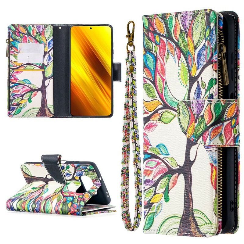 Housse Xiaomi Poco X3 / X3 Pro / X3 NFC  Poche Zippée Arbre