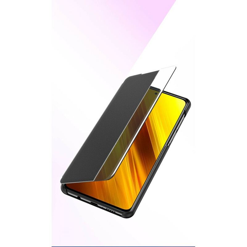 View Cover Poco X3 / X3 Pro / X3 NFC Simili Cuir Texturé