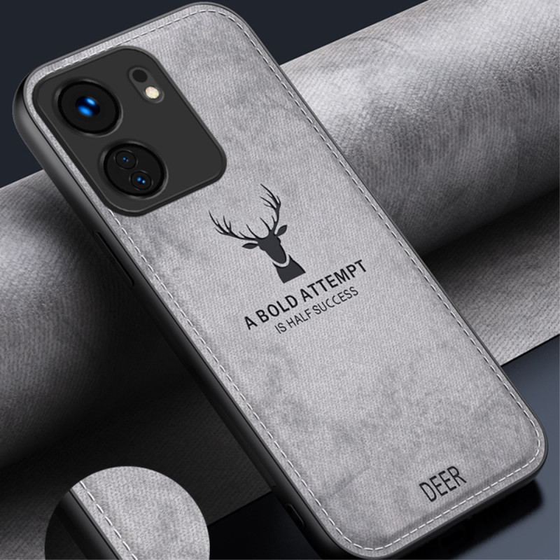 Coque Xiaomi Redmi 13C / Poco C65 Texture Tissu Motif Cerf