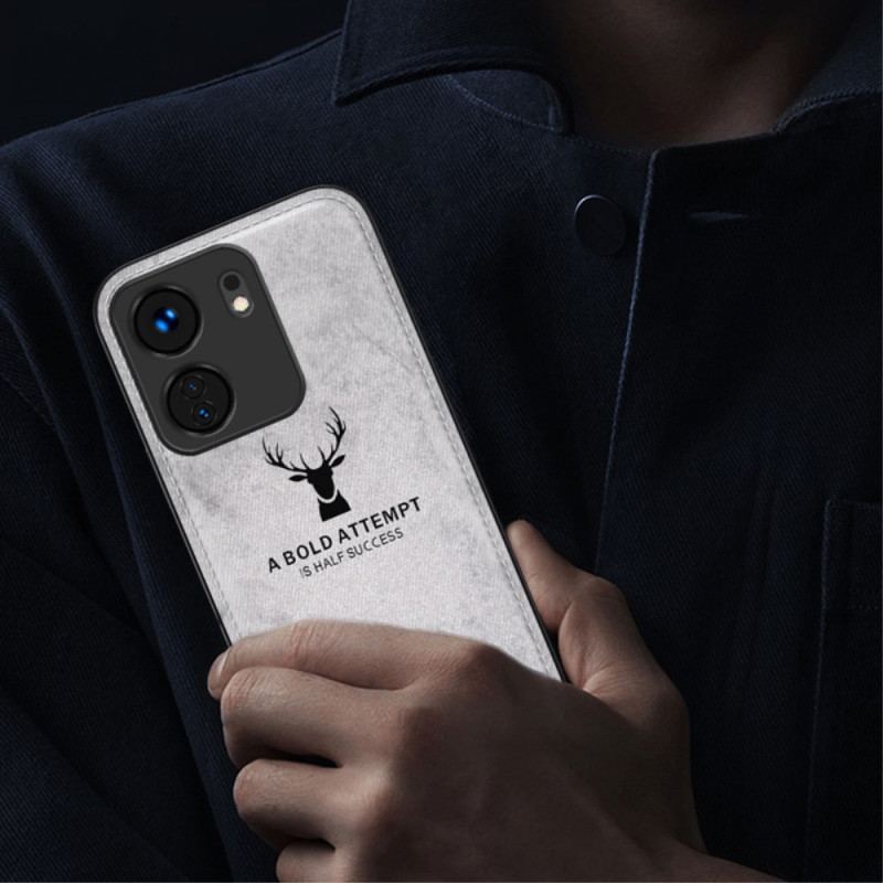 Coque Xiaomi Redmi 13C / Poco C65 Texture Tissu Motif Cerf