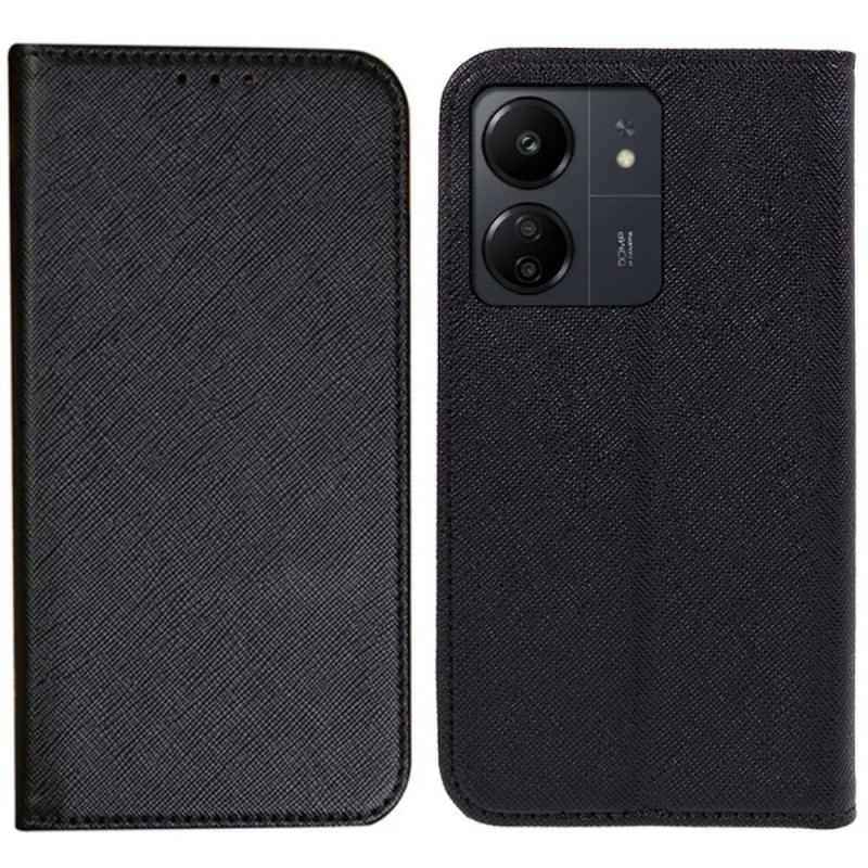 Flip Cover Xiaomi Redmi 13C 4G/5G/Poco C65 Simili Cuir Texturé