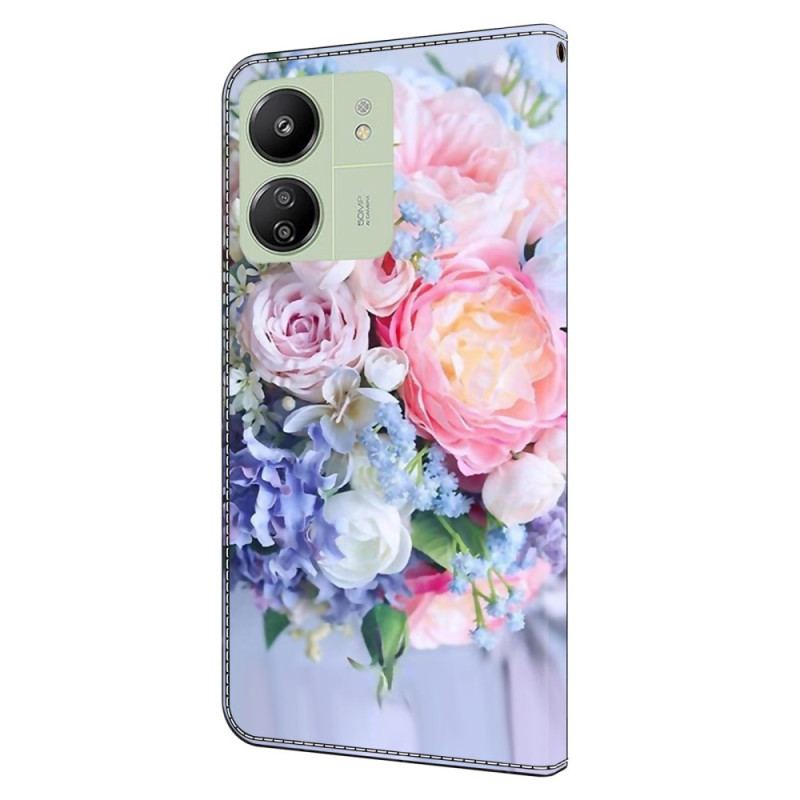Housse Xiaomi Redmi 13C 4G/5G/Poco C65 Fleurs Colorées