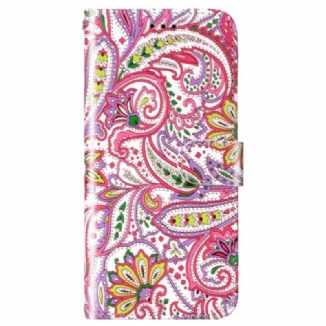 Housse Xiaomi Redmi 13C 4G/5G/Poco C65 Motif de Fleurs à Lanière