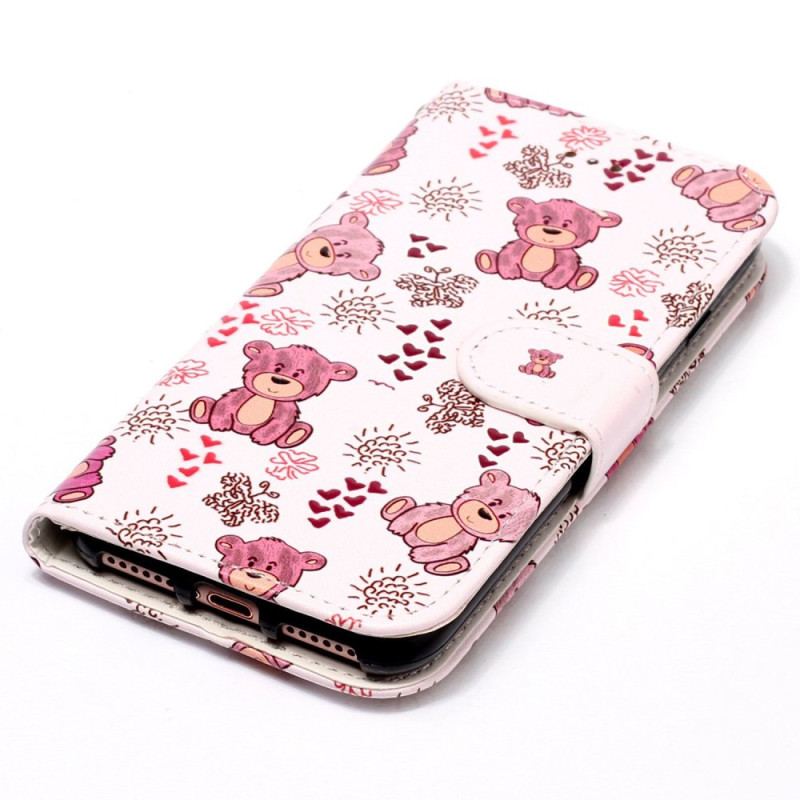 Housse Xiaomi Redmi 13C 4G/5G/Poco C65 Motif Ours à Lanière