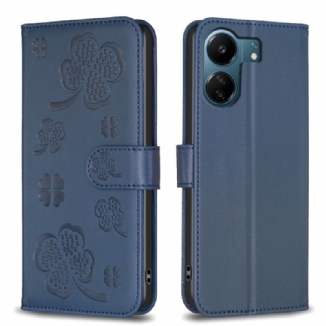 Housse Xiaomi Redmi 13C 4G/5G/Poco C65 Trèfles