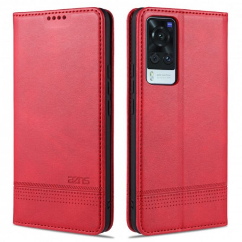 Flip Cover Vivo X60 Pro Style Cuir AZNS