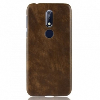 Coque Nokia 7.1 Effet Cuir Litchi