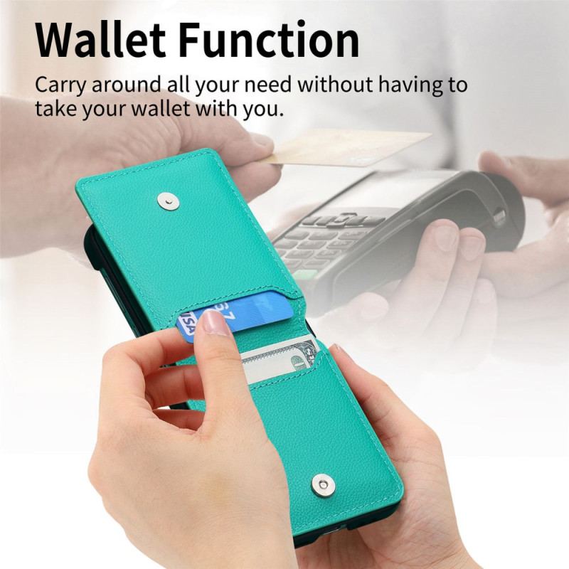 Coque Samsung Galaxy Z Flip 6 Porte-Cartes Support et Anneau