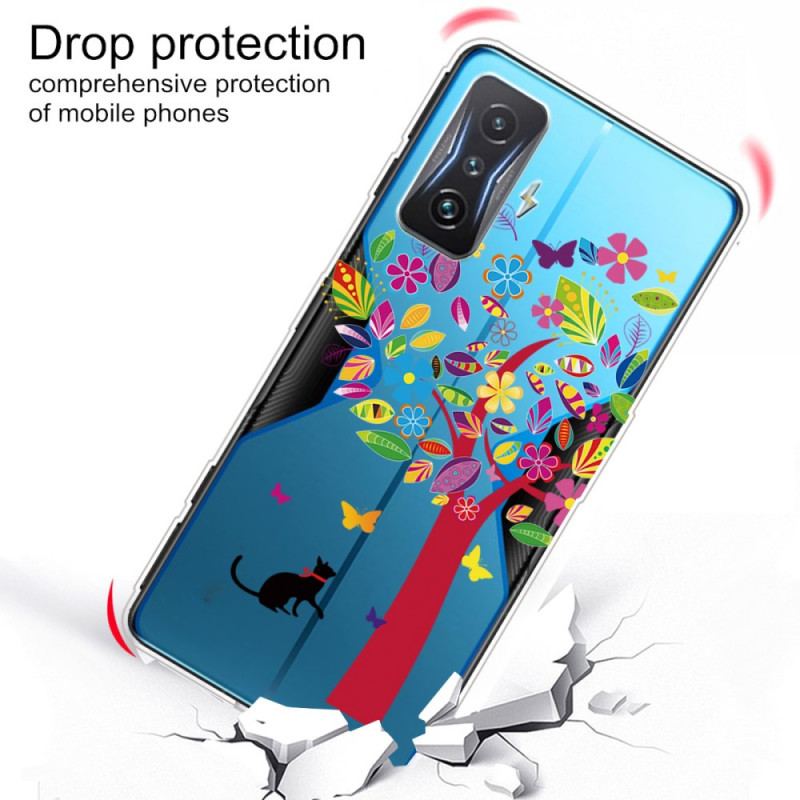 Coque Poco F4 GT Chat et Arbre