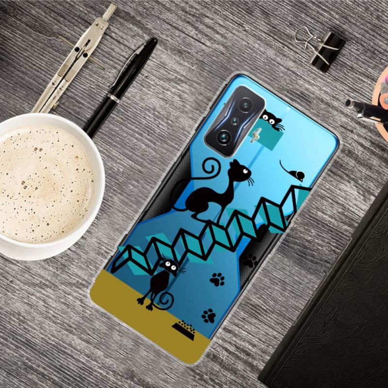 Coque Poco F4 GT Chats dans l'Escalier