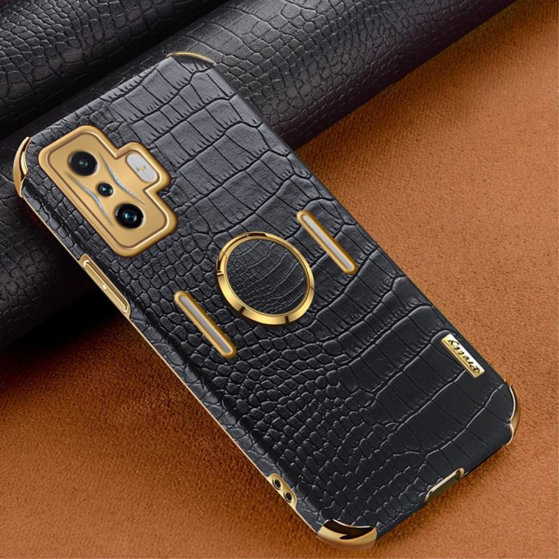Coque Poco F4 GT Effet Crocodile avec Anneau