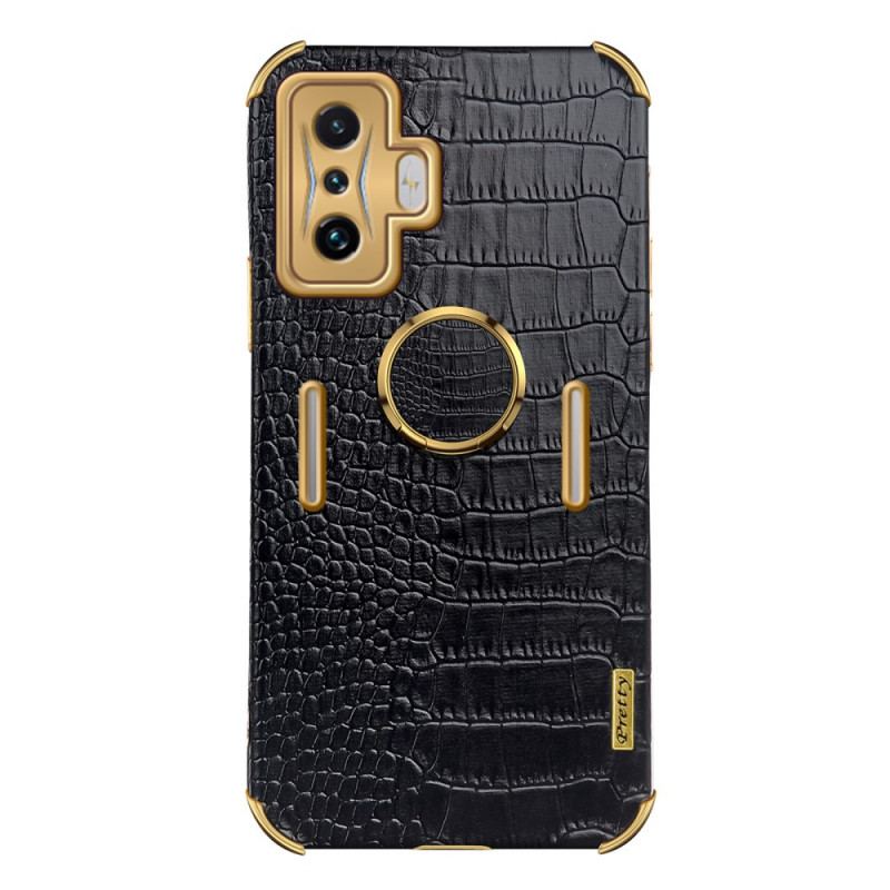 Coque Poco F4 GT Effet Crocodile avec Anneau