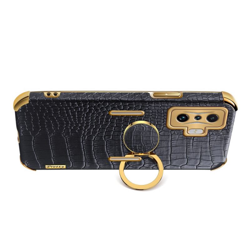 Coque Poco F4 GT Effet Crocodile avec Anneau
