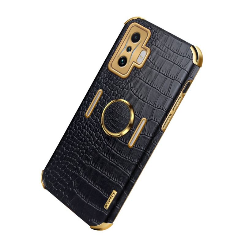 Coque Poco F4 GT Effet Crocodile avec Anneau