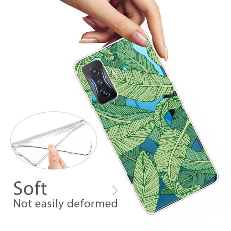 Coque Poco F4 GT Feuilles