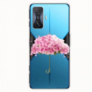 Coque Poco F4 GT Parapluie Fleurie