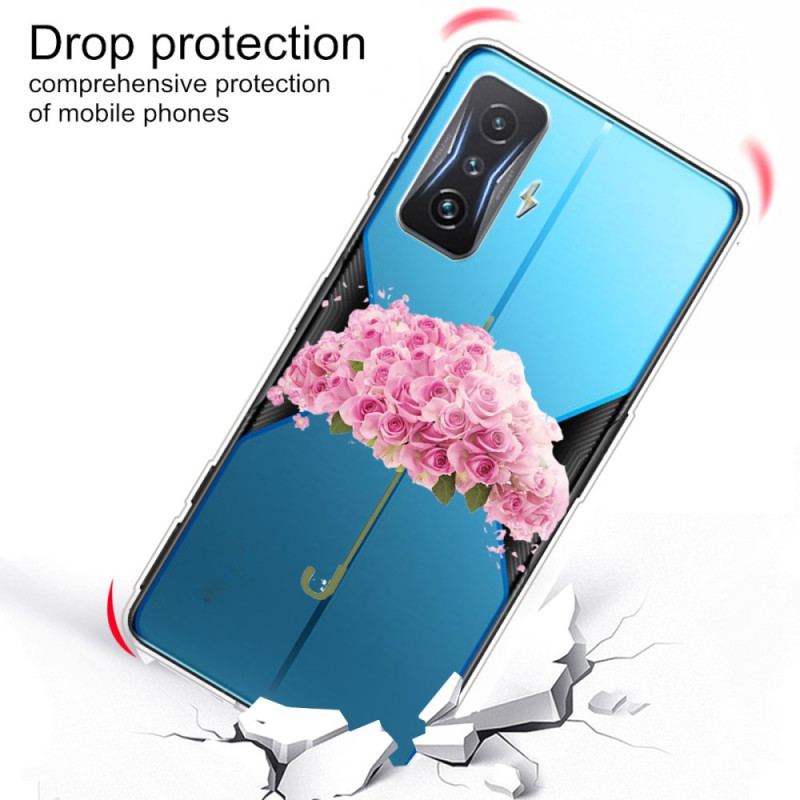 Coque Poco F4 GT Parapluie Fleurie