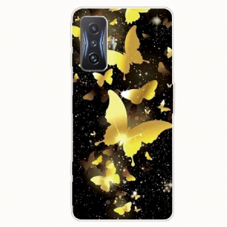 Coque Poco F4 GT Silicone Papillons
